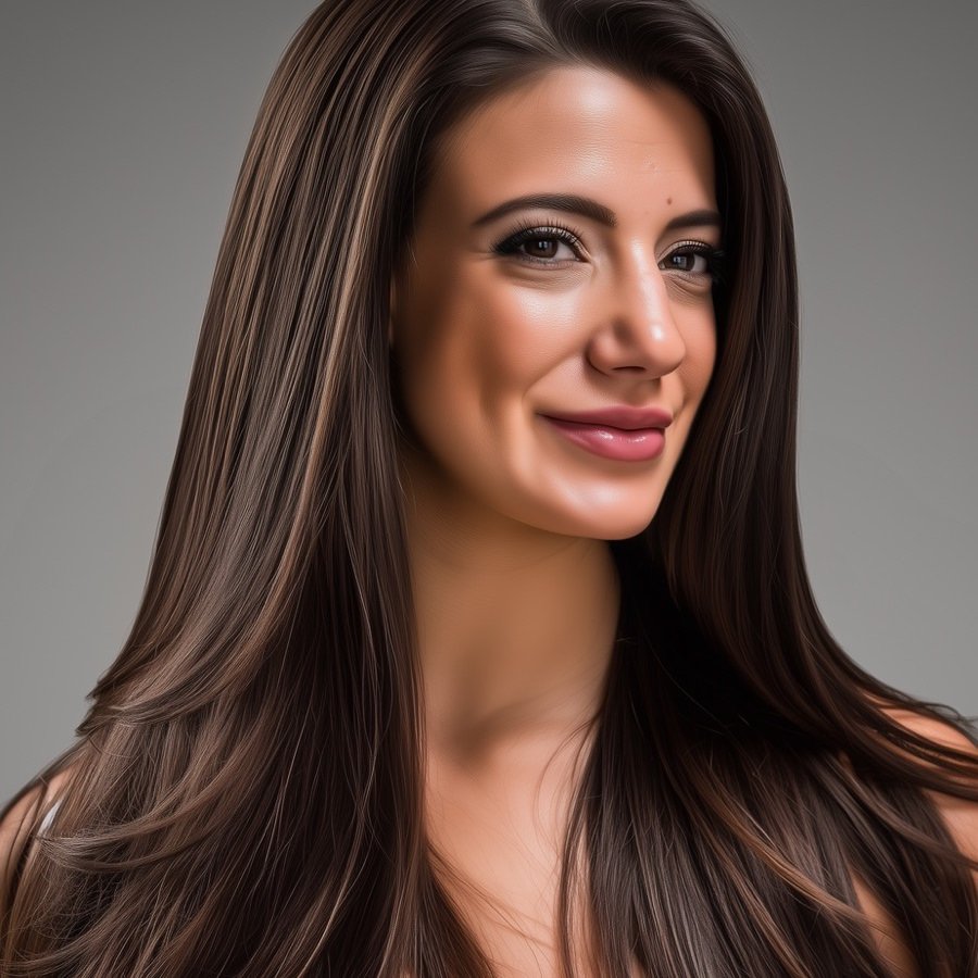 chocolate brown hair extensions add length and body at Fresh Hair Concepts